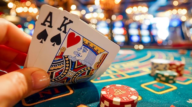 Live dealer Live dealer managing the table