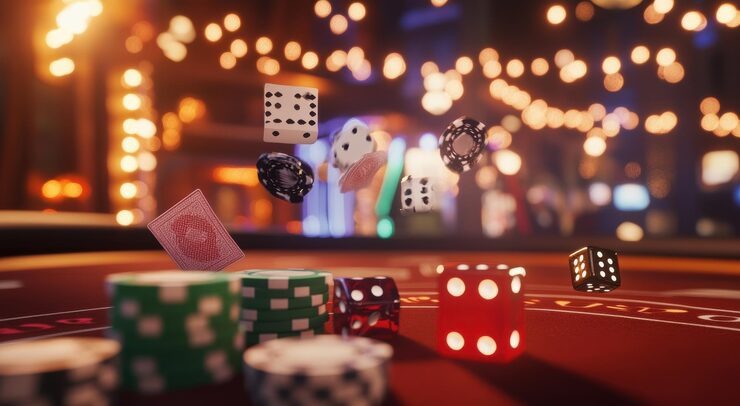 Dice roll moment Dice roll in progress